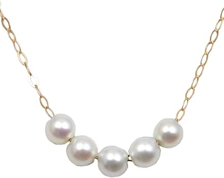 極美品　K18 ベビーパール　真珠　パール　ネックレス 極美品】TASAKI パールネックレス ベビーパール あこや K18 73珠